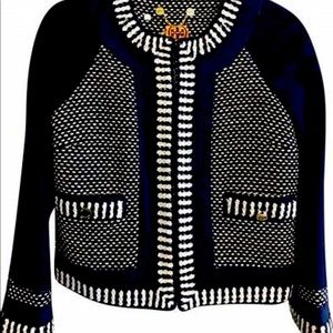 Tory Burch jacket - navy/white a classic!